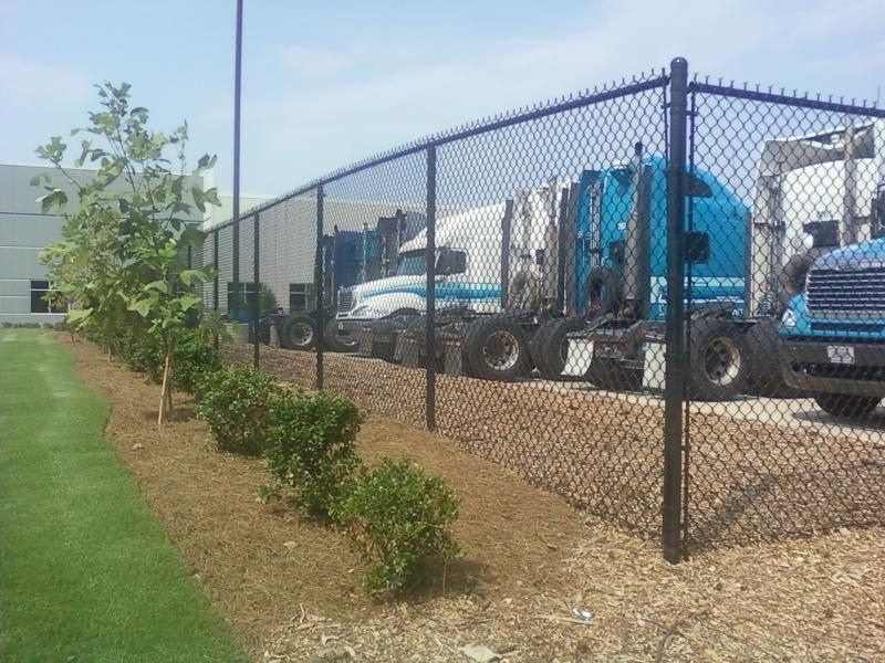 Commercial galvanized chain link perimeter fence