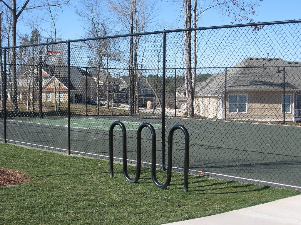 Basketball Court Enclosure Black Chain Link