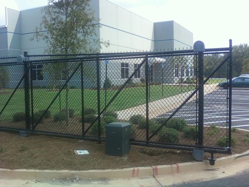 Commercial Chain Link Entry Gate