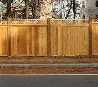 Natural Wood Privacy Fence