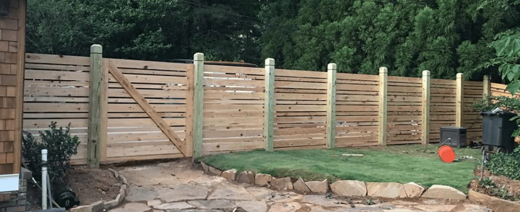 Horizontal Semi Privacy Wood Fence
