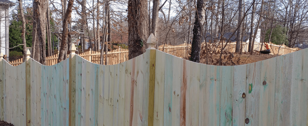 Negative Scallop Wood Privacy Fence